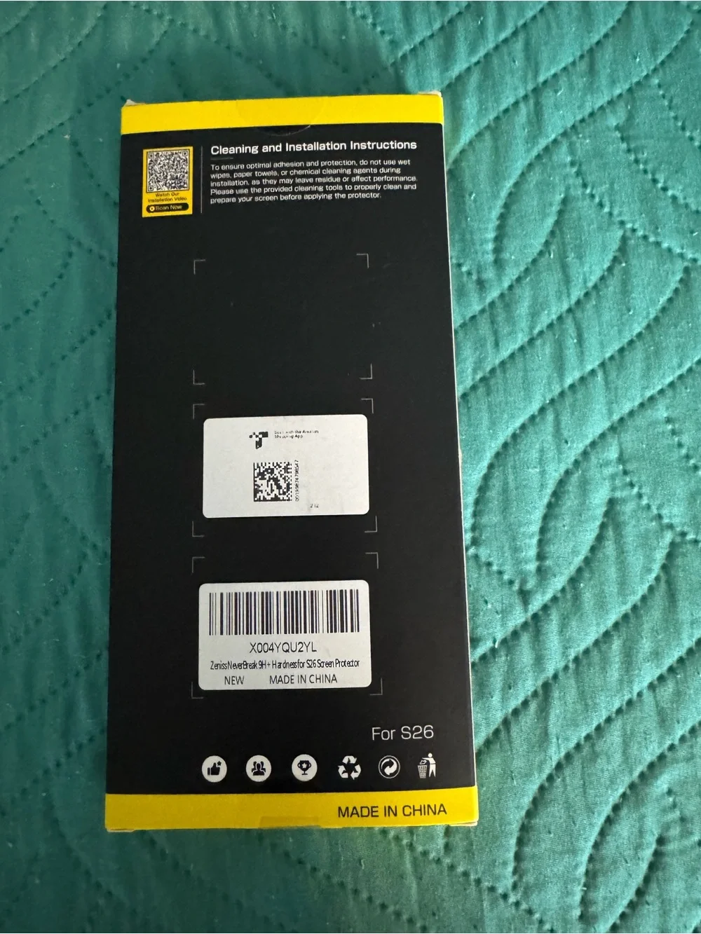 Screen Protector for S26 - Yellow/Black - 2 Pack